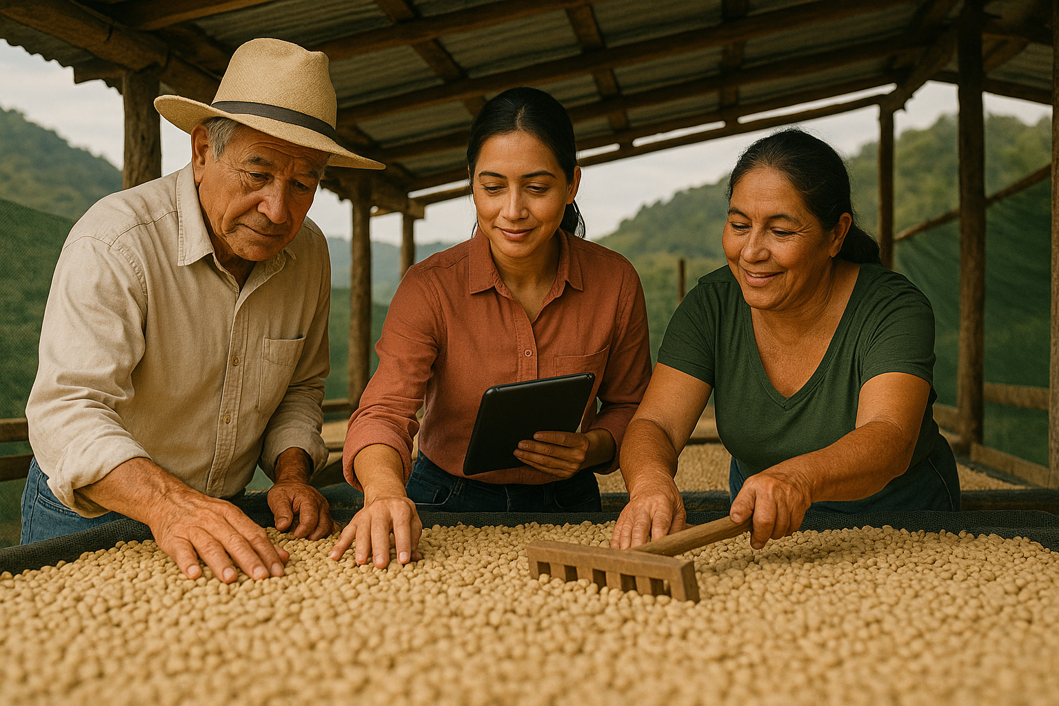 Coffee drying process